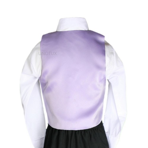 23 color Satin Vest only for Boy Teen Formal Party Graduation Tuxedo Suit 8-28 - Picture 30 of 47