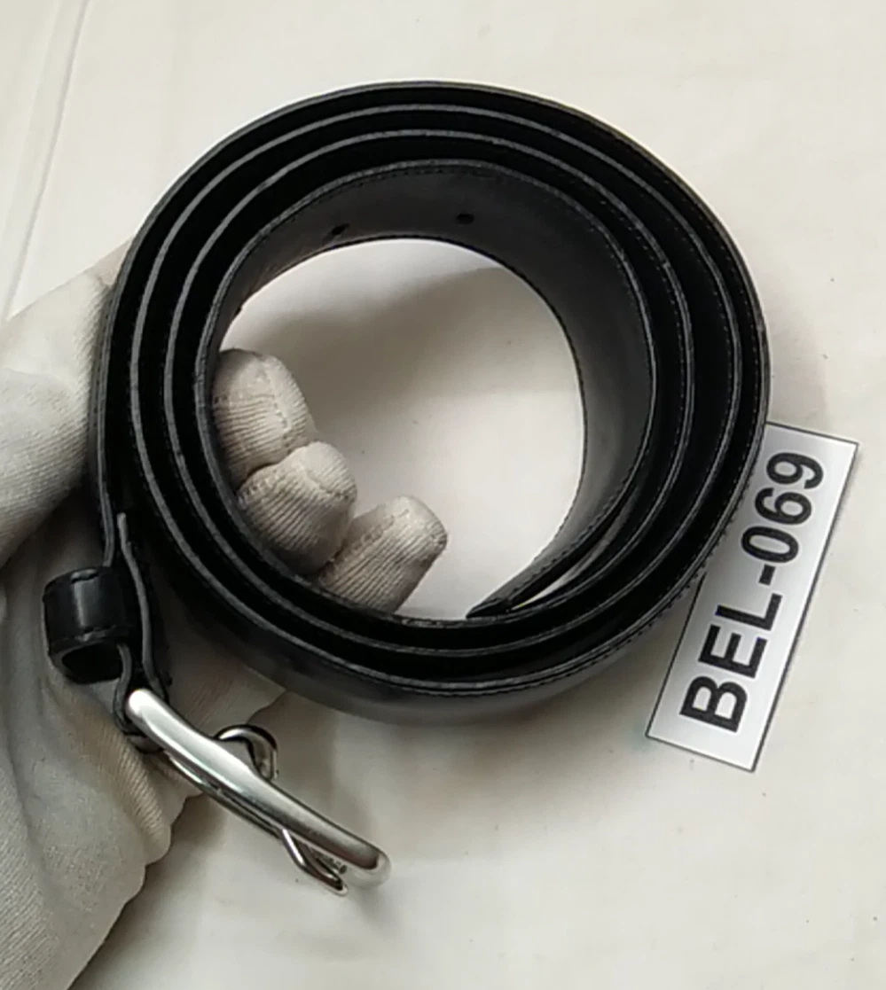 Cintura uomo Coach nera con cinturino in pelle fibbia tono argento taglia 36 37