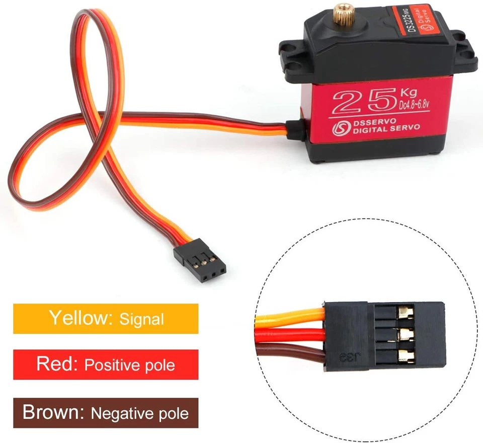 Dsservo DS3225 25kg Wasserdicht Metal Gear High Torque Digital Servo RC - Bild 4 von 4
