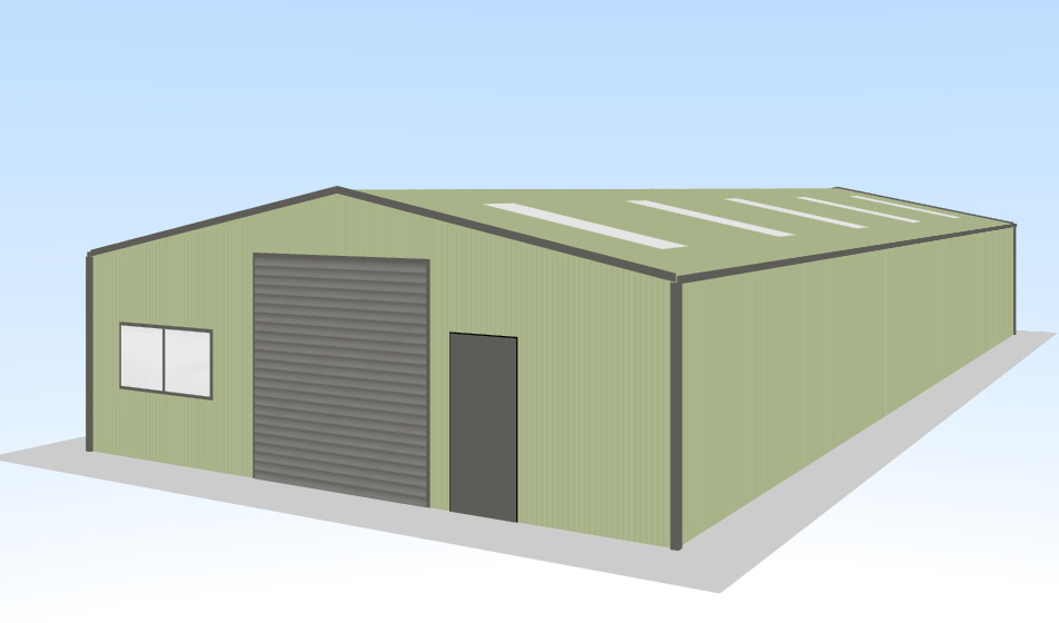 Steel Framed Buildings - Industrial Steel Unit - 10m x 20m x 3.0m Steel Building