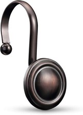 Bronze Shower Curtain Hooks Rings,Oil Rubbed Decorative Shower Curtain Hooks,...