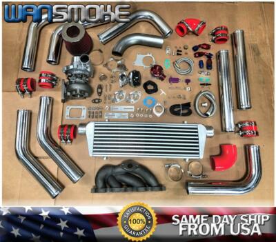 Red 90-95 MR2 SW20 91-99 Celica 2.0/2.2L T3T4 .63 Turbo Kit Manifold Intercooler