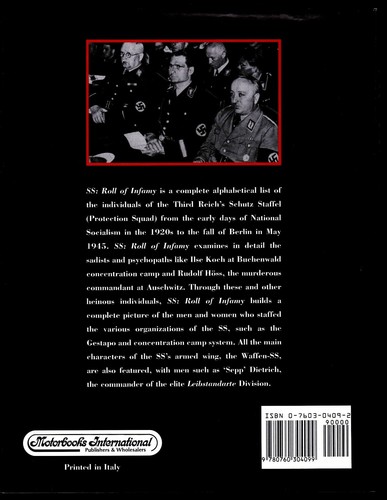 Christopher Ailsby, SS : Roll of Infamy, Motorbooks International, 1997 - 1er US - Photo 2/6