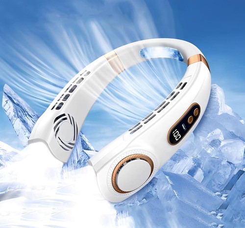 5 Speed Tragbarer Nackenventilator 360° Leise USB Ventilator Hals Halsventilator - Bild 2 von 17