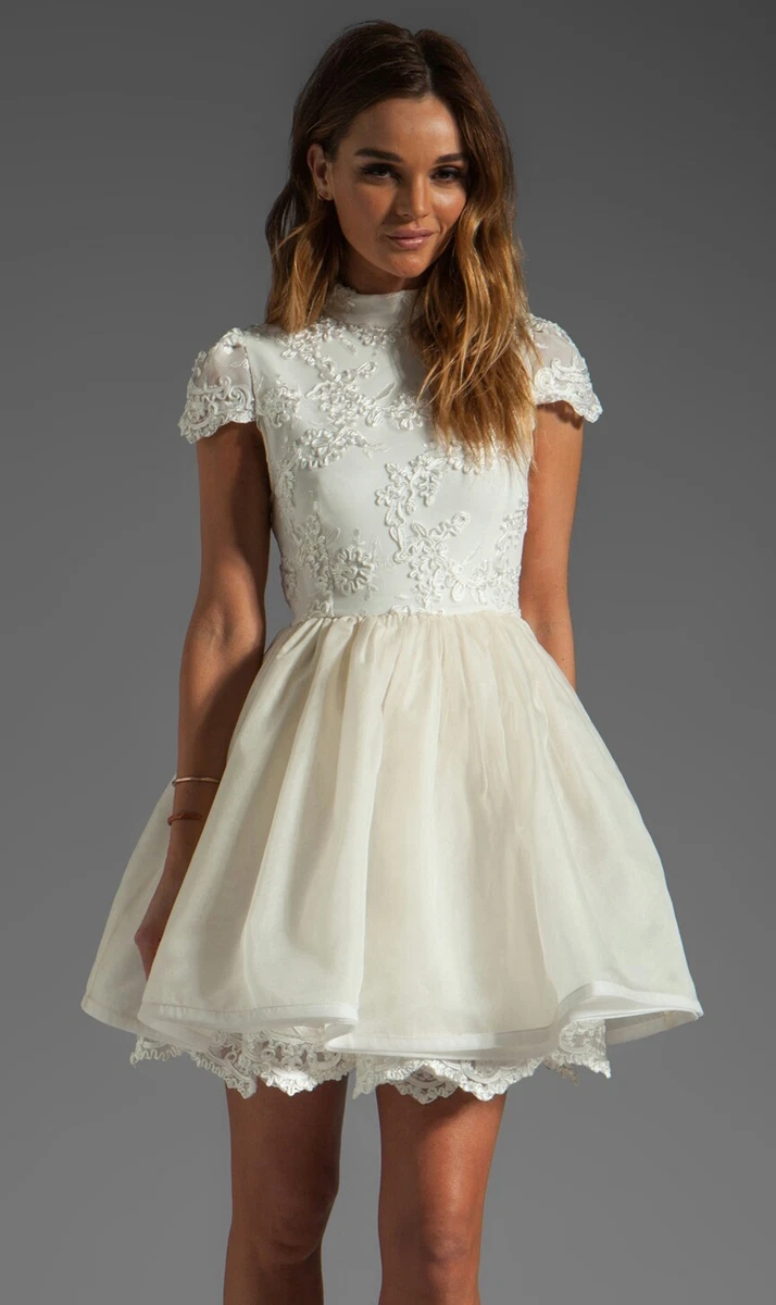 alice and olivia white dress