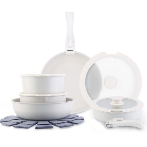 17pcs Pots and Pans Set Non-Stick Cookware Frying Pan Induction Ceramic Cooktop