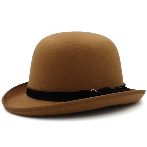 Klassische Bowler Hüte Retro Fedora Sonnenhut Jazz Derby Kappen für Herren Damen 7 1/8-7 3/8 - Bild 17 von 27