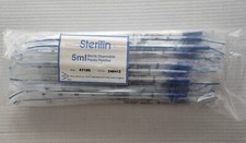 New 50 Pack Sterilin 5ML Pipettes Adaptor Individually Wrapped 47105