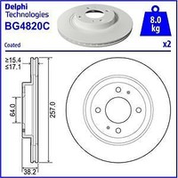 2X Delphi BG4820C Bremsscheibe FüR CitroËN Peugeot