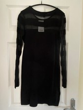 Black fine knit dress by Mango size Small BNWT
