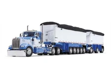 Kenworth W900L Day Cab & 20' End Dump Trailers 1:64 Scale Model - DCP 60-1633