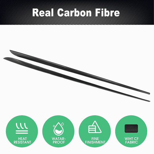 Fit For Jaguar XE Sedan 2015-2017 REAL CARBON Side Skirts Extension Lip Spoiler - Picture 6 of 12