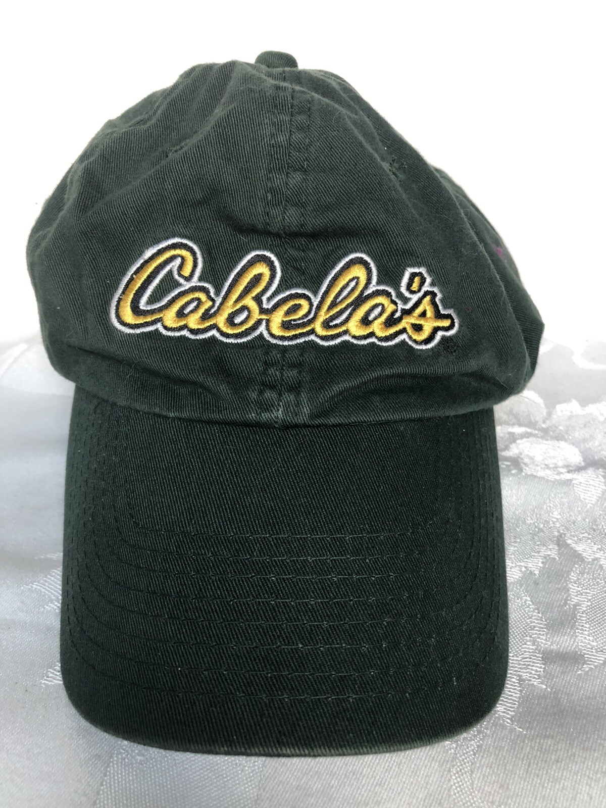 Cabela’s Green Baseball Cap Ball Hat Adjustable Embr… Gem