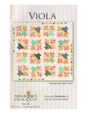 Quilt Pattern VIOLA Moda MISS ROSIE'S Fat Eighths Friendly FARMHOUSE Fig Tree