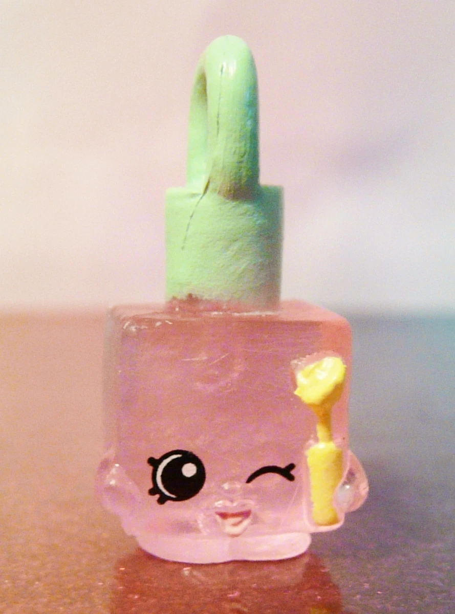 Shopkins Season 5 107 POLLY POLISH Pink Translucent Charm Mint