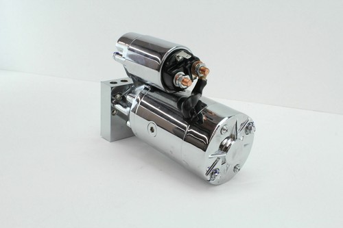 STARTER MOTOR CHROME FOR S/B B/B CHEV V8 ENGINES INLINE MOUNTING MANUAL AUTO - Picture 8 of 10