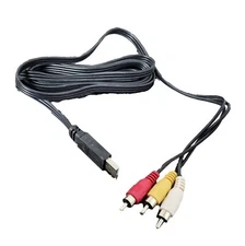USB 2.0 Male to 3 RCA Male Video Audio Video AV Adapter Cable For PC TV 6 Ft