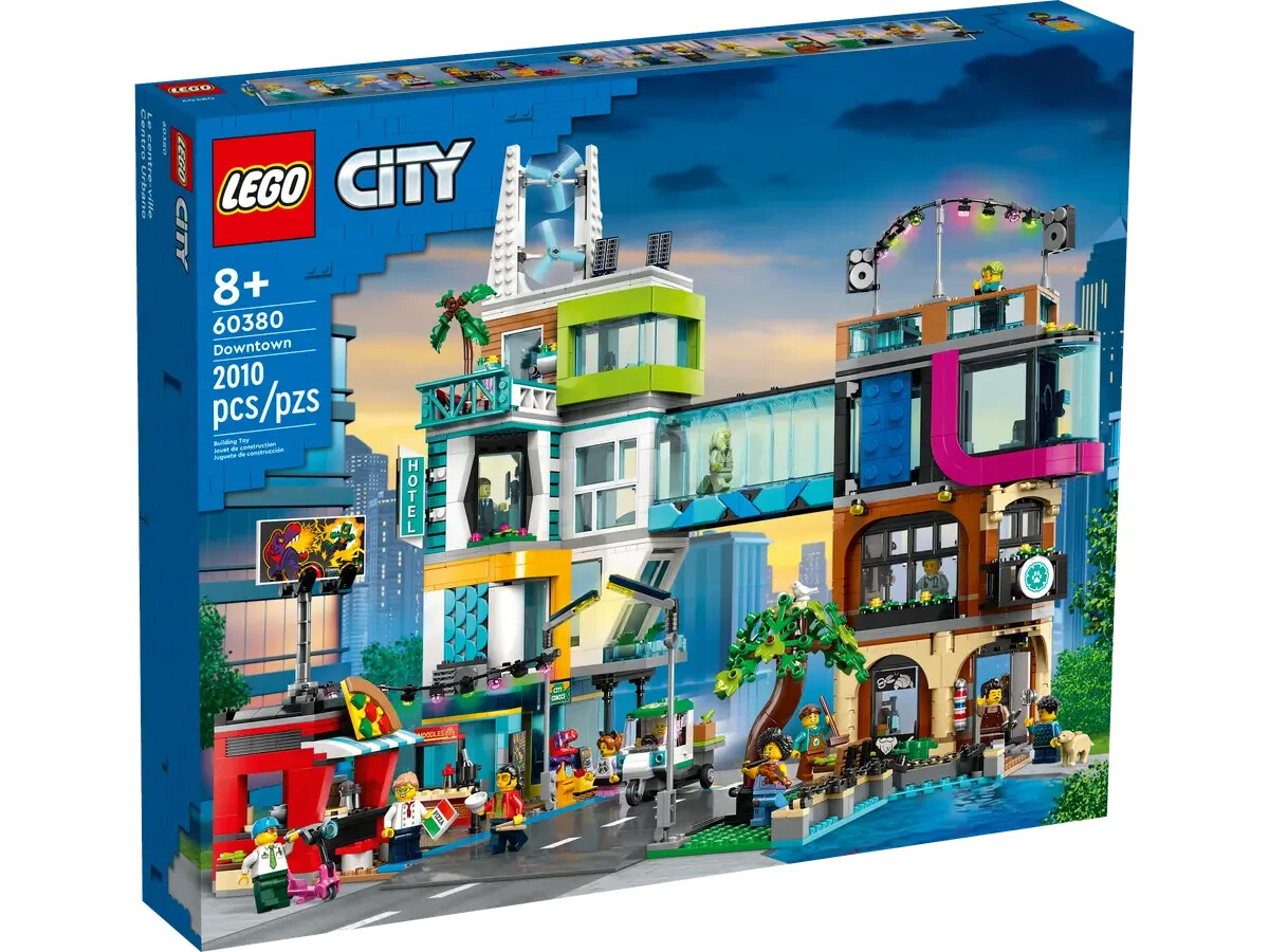 LEGO 60380 City Downtown Modular Building Set | 14 Minifigs