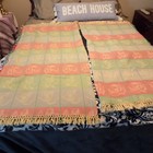 100% Cotton Handloom Tablecloths By Primitive Artisans Fringe 52" Sq (Set of 2)