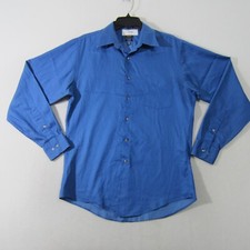 Arrow Shirt Mens 15.5-34/35 Blue Button Up Long Sleeve Pocket Casual Men 1699 