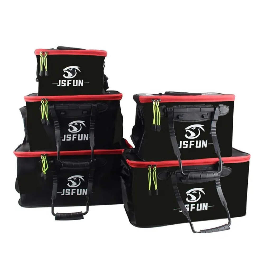 JSFUN Fishing Bucket Folding Thickening Living Fish Bucket Without