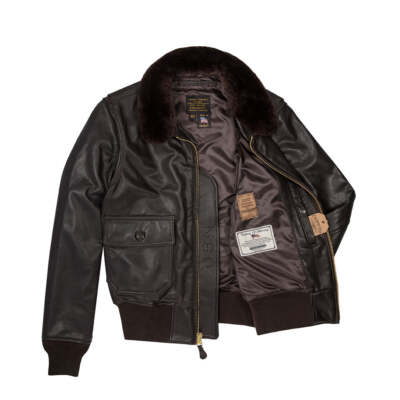 COCKPIT USA U.S. Navy Issue Mil Spec G-1 Jacket Brown USA Made