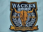 WACKEN  Patch Original 2009 Vintage Aufnäher 7x7cm Rock Festival Metal 