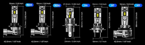 4X NOVSIGHT 9005 9006 LED Headlight Bulb Kit High/Low Beam Super Bright White - Picture 8 of 15