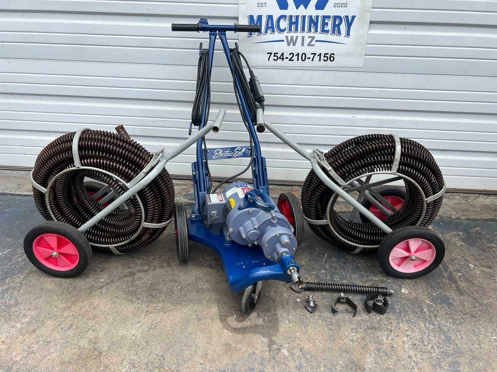 ELECTRIC EEL Model C Sectional Drain Cleaner, 14 10ft Cables 140ft