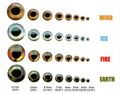 Living Eyes EARTH  WIND  FIRE  ICE Ø 5mm Ø 8,5mm Ø 10mm FishSkull Fish Mask