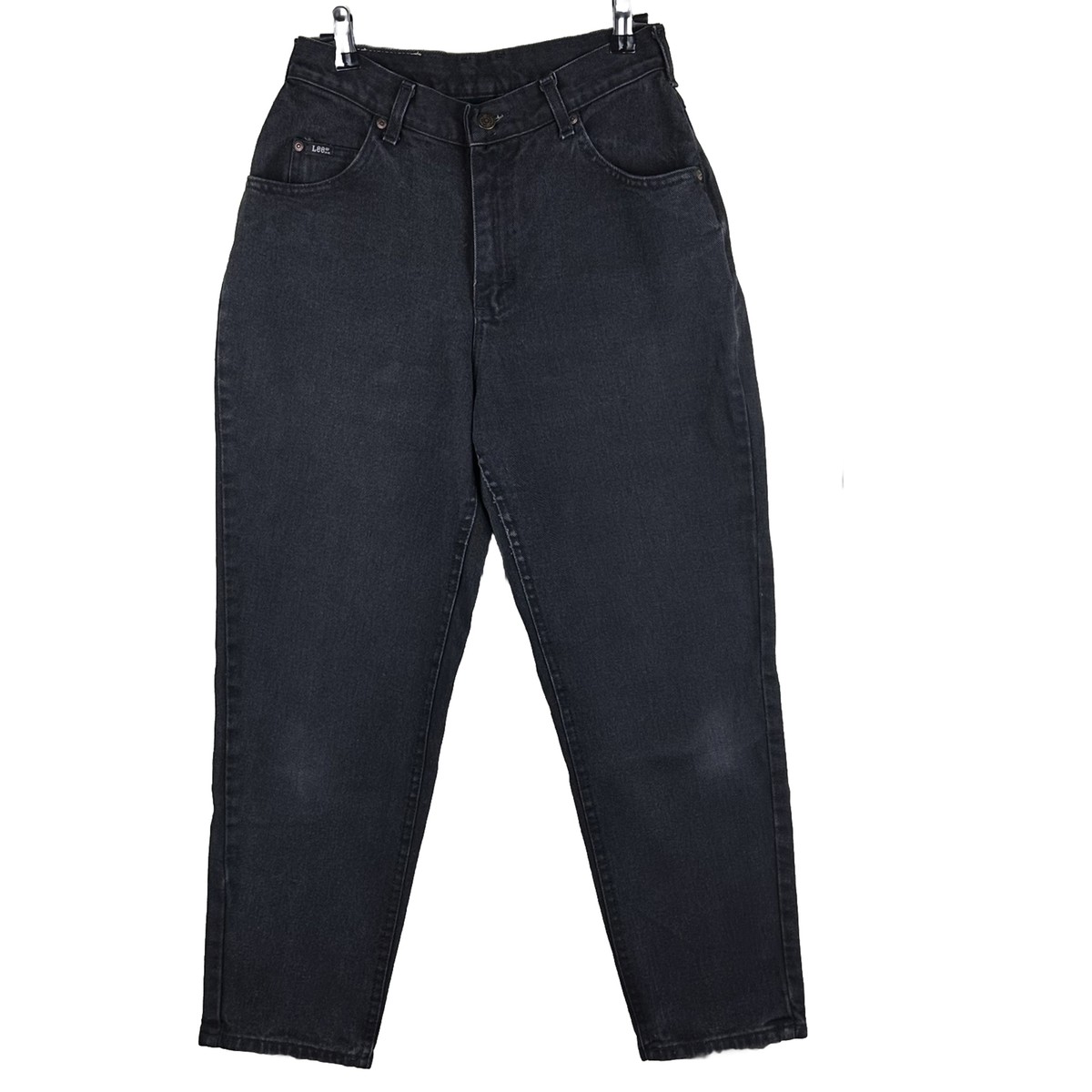 ★LEE★ Man Balloon Fit Webbing Denim Pants Black Washed LE2 Vtg Lee Jeans Black Denim Mom Tapered High Rise Cotton