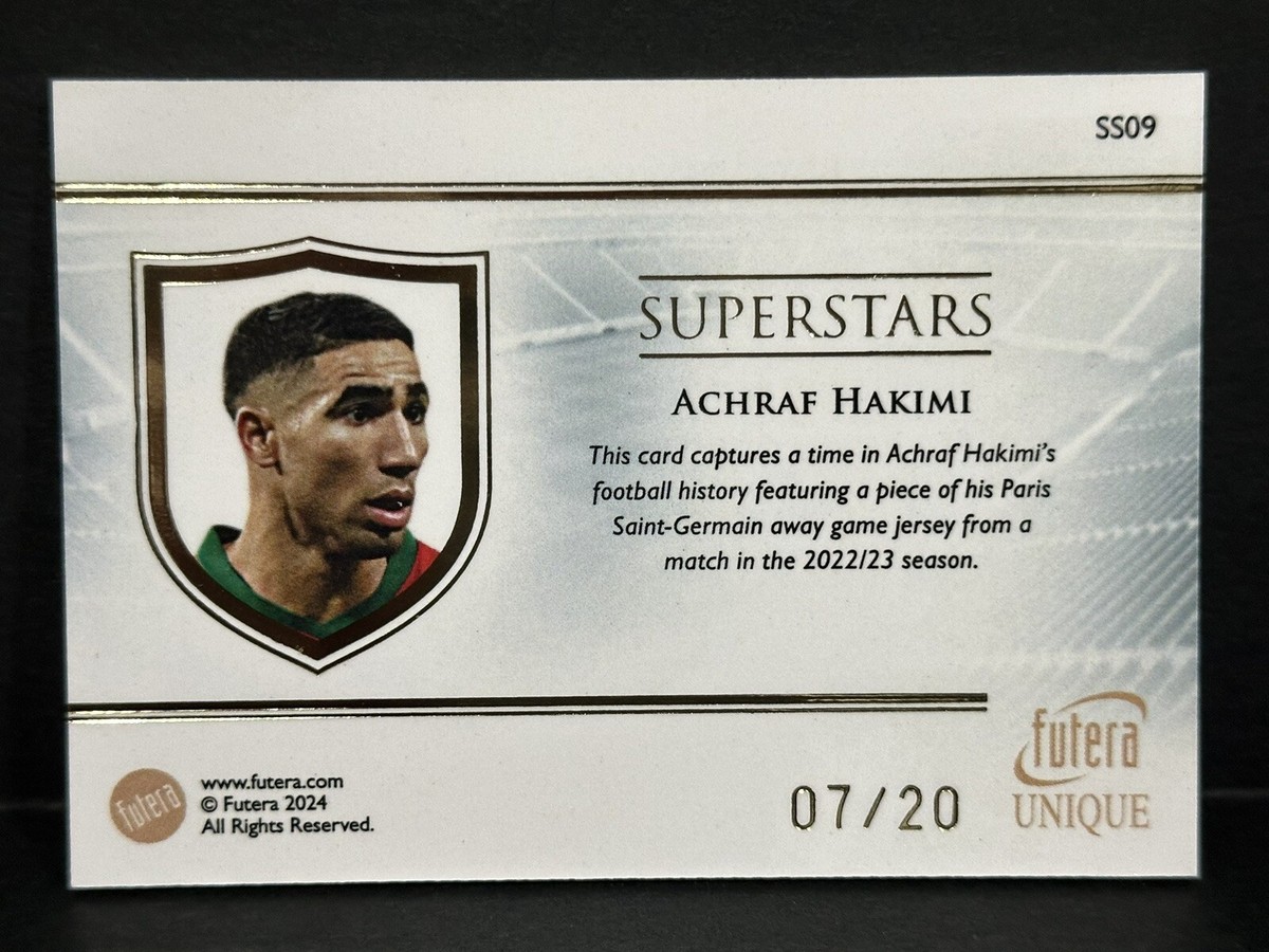 フテラ2024 1of1 モロッコ HAKIMI AMRABAT メモラ 2023-24 Futera Unique Nostalgia Morocco Superstar Achraf
