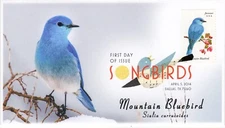 AO-4883-1, 2014, Songbirds, First Day Cover, Add-on Cachet, Digital Color Postma