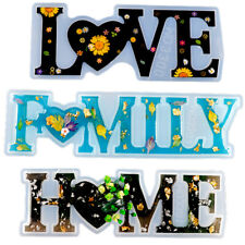 Love Home Family Resin Silicone Molds for Epoxy Mold DIY Making Table Decoration