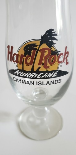 Hard Rock Cafe Cayman Island Hurricane Glass Cocktail Drink 9 1/4" Tall - Picture 2 of 3