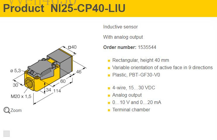 NEW TURCK Ni25-CP40-LIU
