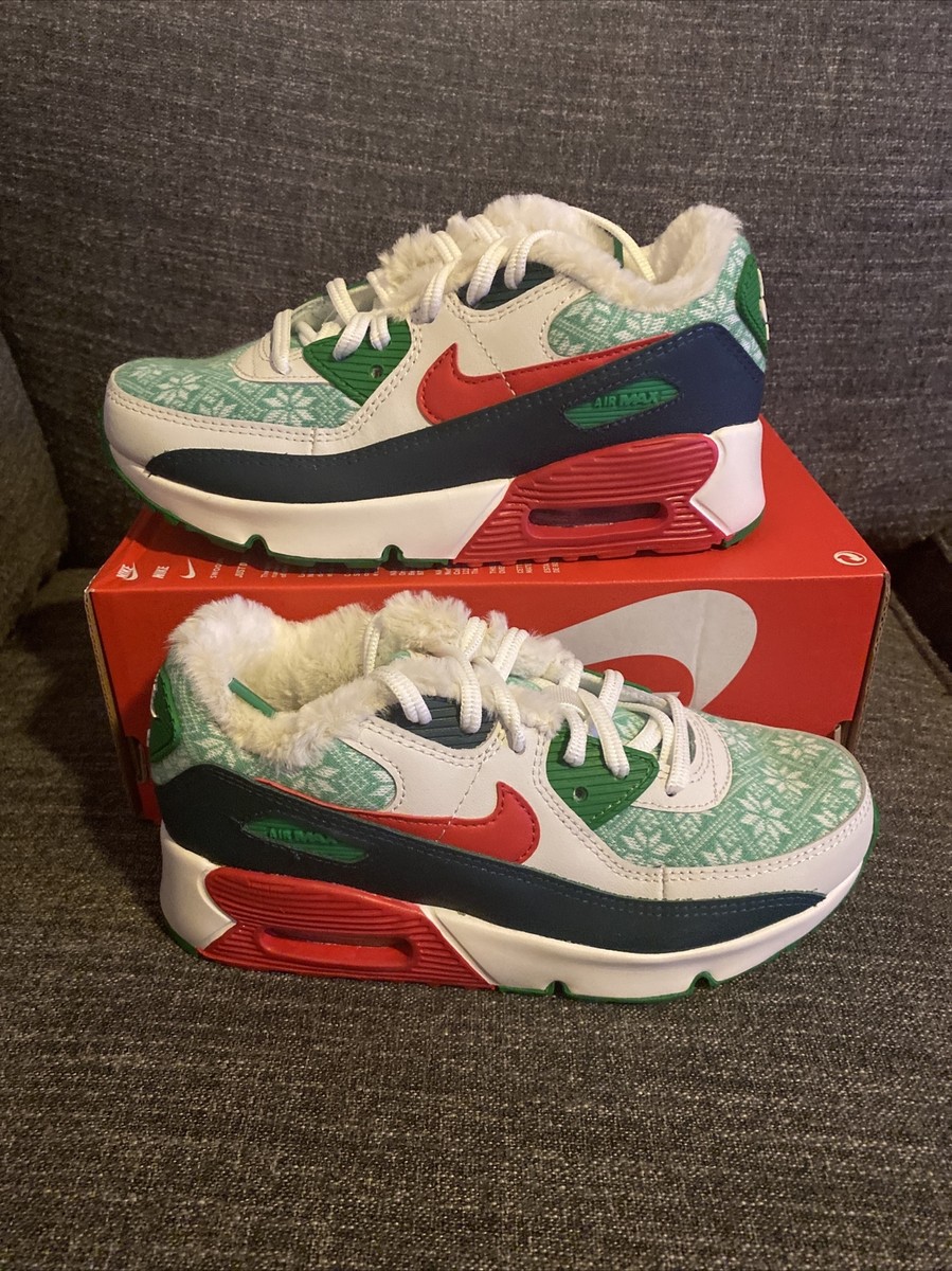 Nike Air Max 90 Nordic Ugly Christmas Sweater Red Green