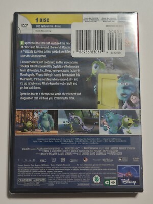 Monsters, Inc. (DVD, 2001) 786936830149| eBay