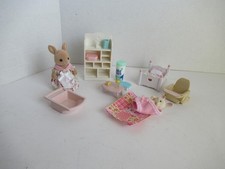 Calico Critters Pink Nursery Room Set Bookcase Bed Table Chair Mother Baby More