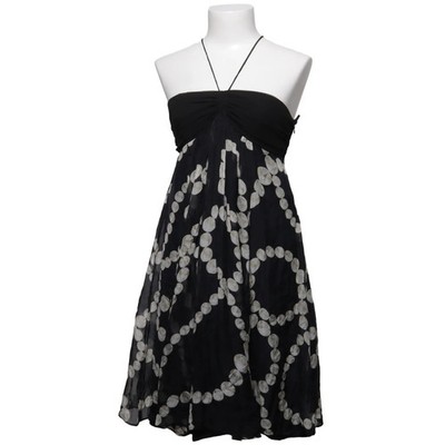 Zara Basic, Kleid, Größe: M, Schwarz/Weiß, Acetat/Polyester/Seide #fRz