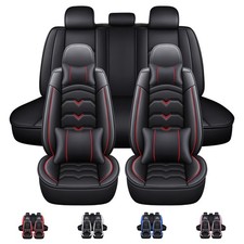 5 Seat Full Set Car Seat Covers Luxury Leather Universal Front Rear Back Cushion 5 Seat Full Set Car Seat Covers Luxury Leather Universal Front Rear Back Cushion