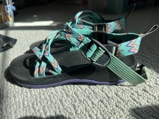 Chaco Kid Size 4 ZX Ecotread Mint Leaf Green Orange Purple Outdoor Water Sandals