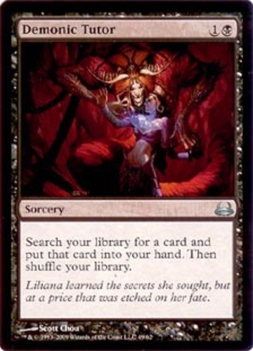 1x Demonic Tutor Heavy Play MTG Magic - Kid Icarus - | eBay