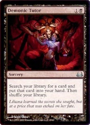 1x Demonic Tutor Heavy Play MTG Magic - Kid Icarus - | eBay