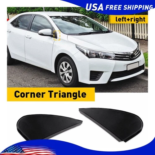 Left+Right Side Mirror Corner Triangle Cover Trim 2PCS For Toyota Corolla 14-16