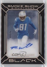 2022 Panini Black Smoke Show Signatures Silver 2/25 Mike Williams Auto 12s2
