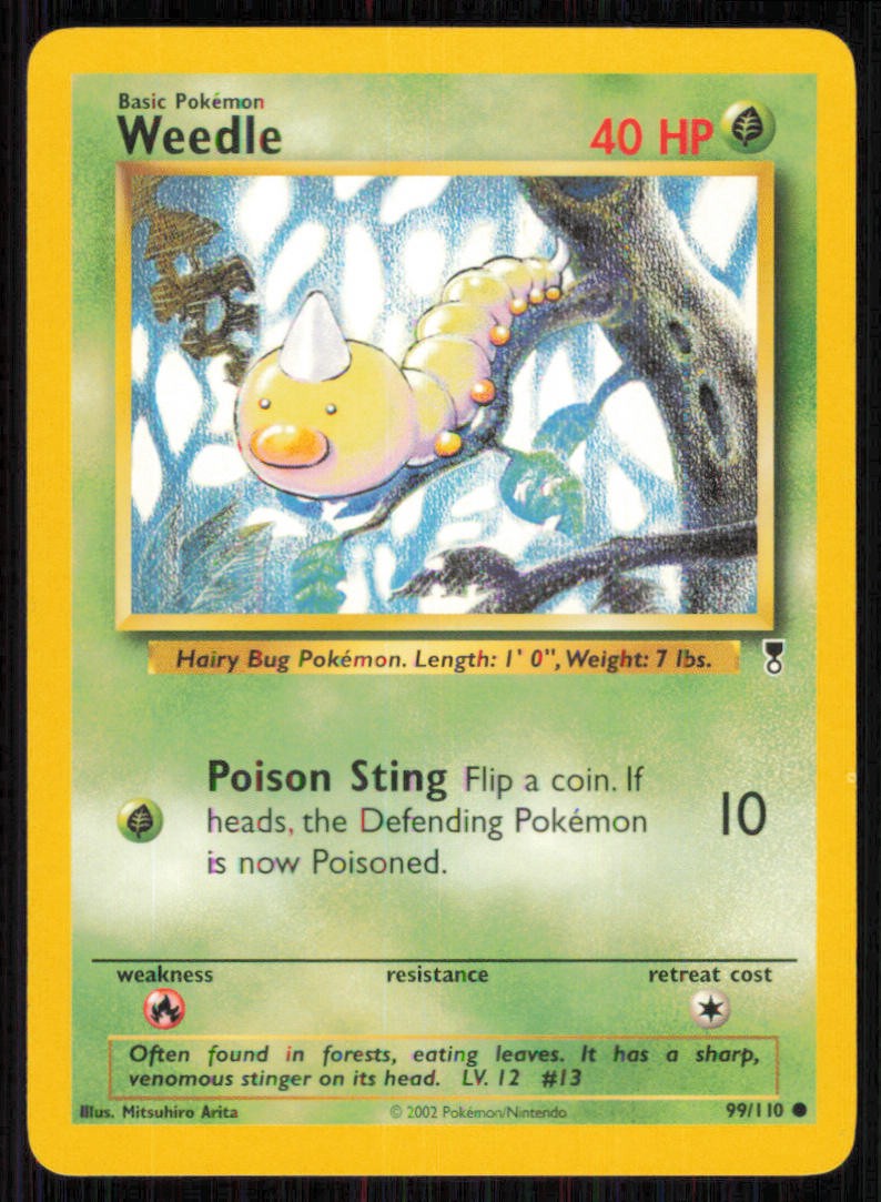 Weedle 99/110 Common Legendary Collection Pokemon Lightly Played