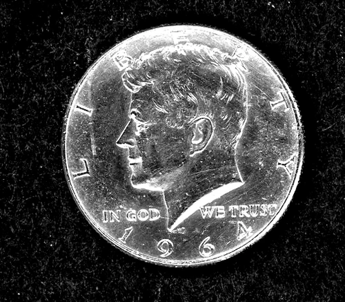 1964 Kennedy silver Half-dollar, Uncirculated, ungraded