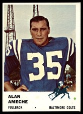 1961 Fleer Alan Ameche #31 Baltimore Colts HIGHER GRADE NO CREASES