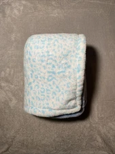 RN 31526 Reversible Baby Blanket Leopard Blue White Cheetah Soft Security Lovey
